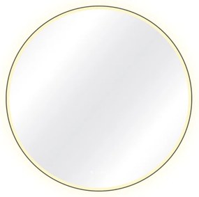 Specchio con illuminazione integrata bagno tondo SENSEA L 100 x H 100 x P 3.85 cm nero