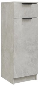 Armadio da bagno grigio cemento 32x34x90cm in legno multistrato