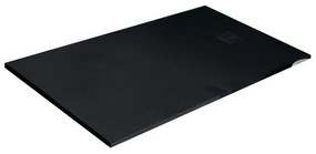 Piatto doccia in resina Strato nero L 100 x L 90 x H 2.4 cm opaco effetto pietra
