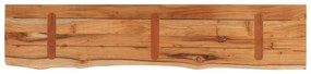 Mensola muro 100x20x2,5cm rettangolare legno acacia bordi vivi