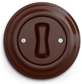 Kliklap - Interruttore retrò per scale con cornice n. 6, marrone