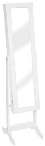 Atmosphera - Specchio da terra con portagioie KRISTIN 146,8x37 cm bianco