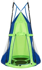 Costway Altalena con tenda da esterno e interno, Altalena con sedile per bambini e bambine, Verde