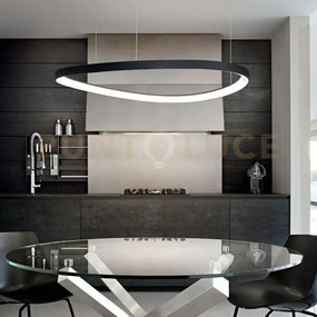 Gemini sospensione led dali/push 5100 lm 3000 k 47 w nero 61cm