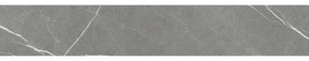 Piastrella battiscopa Eternal Dark in ceramica grigio L 60 x H 10 cm x Sp 9 mm lucido confezione da 9 ml