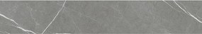 Piastrella battiscopa Eternal Dark in ceramica grigio opaco L 60 x H 10 cm x Sp 9 mm confezione da 9 ml