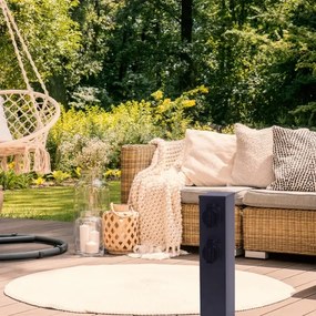 Multipresa verticale da esterno 2Z SCHUKO 230V IP44 40 cm nero