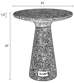 Tavolo pieghevole verde adatto all'esterno, ø 41 cm Victoria - Zuiver