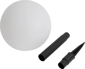 Set di 3 lampade da terra per esterni bianche con LED solari IP44 - Ludger