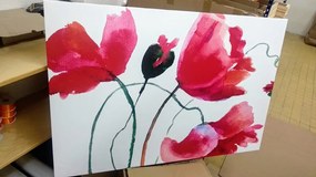 Stampa su tela – Fiori di papavero unici