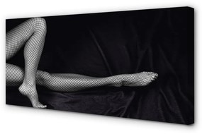 Foto quadro su tela Gambe cabaret in bianco e nero 100x50 cm