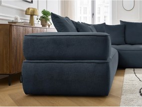 Divano angolare blu scuro (penisola a destra/a L) con rivestimento in ciniglia Whesley – Bobochic Paris