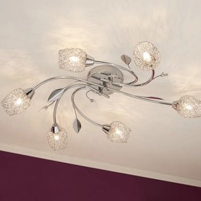 Plafoniera neoclassico Adriana Ø 60 cm cromo IP20, 6XG9