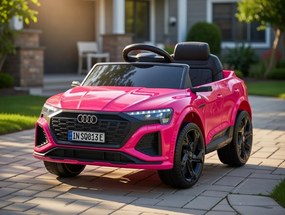 Macchina Elettrica per Bambini 12V Licenza Ufficiale Audi SQ8 E-Tron con Telecomando e Sedile Pelle Rosa...