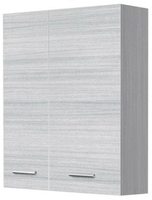Pensile bagno sospeso 60 cm grigio con ante e ripiano interno Desya