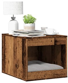 Recinto lettiera gatti legno vecchio 47x59x42 cm in truciolato