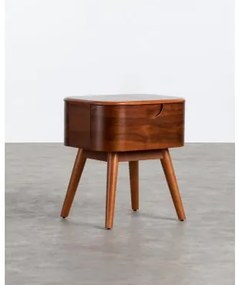Comodino in Legno (45,5x36 cm) Tika MDF Noce - The Masie