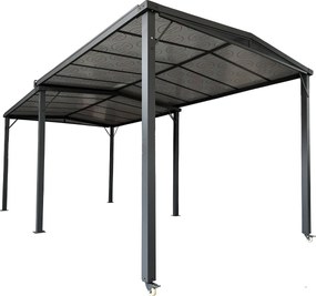 LINDA - gazebo allungabile in alluminio e policarbonato