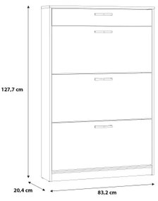 Scarpiera KAVI in rovere Artisan