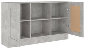 Credenza Grigio Cemento 120x30,5x70 cm in Legno Multistrato