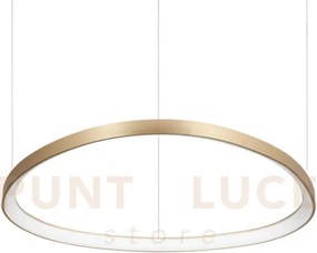 Gemini sospensione led 56 w on-off 6200 lm 2700 k ottone 81cm