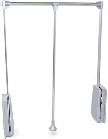 Appendiabiti Saliscendi per Armadio 45-60 cm Max 12Kg in Acciaio Emuca Cromo...