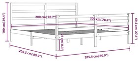 Giroletto Miele in Legno Massello di Pino 200x200 cm