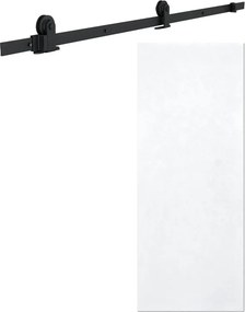 Porta scorrevole reversibile Side in mdf bianco, L 93 x H 212 cm, con binario Indus