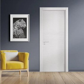 Porta interna a battente Sirio in MDF colore bianco, L 60 x H 210 cm, apertura reversibile