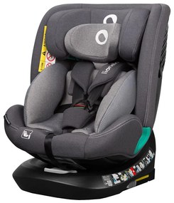 Lionelo - Seggiolino auto con base girevole BASTIAAN ONE i-Size 40-150 cm Grey Stone