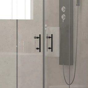 Nicchia doccia 160cm telaio nero doppio scorrevole KFN6000 - KAMALU