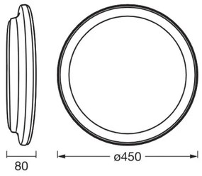 Ledvance - Plafoniera LED ORBIS PEDERSON LED/24W/230V diametro 45 cm nero
