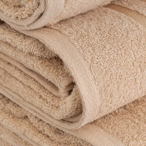 Asciugamano tipo terry beige in cotone 100x150 cm Simple – Casa Selección