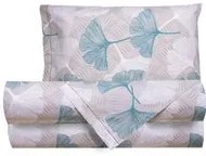 Completo letto singolo foglie ginko azzurro