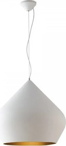 Lampadario Glamour Tholos trasparente paralume bianco E27 Ø52cm LUCE AMBIENTE DESIGN