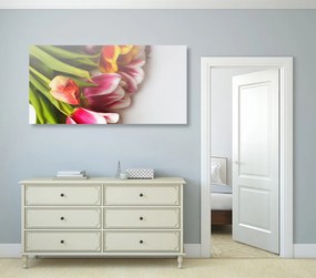 Quadro su tela – Bouquet di tulipani colorati