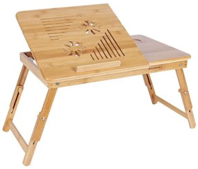 Tavolino regolabile per computer da letto LAT, marrone