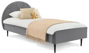 Letto grigio per bambini con contenitore 90x200 cm Mercury - Scandic