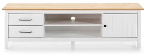 Mobile TV bianco in legno di pino 158x47 cm Miranda - Marckeric