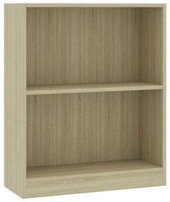 Libreria rovere sonoma 60x24x74,5 cm in legno multistrato