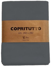 Coperta in Cotone COPRIUTTO 2 PIAZZE CM. 260x280 COTONE grigio / argento, 260x 280 cm