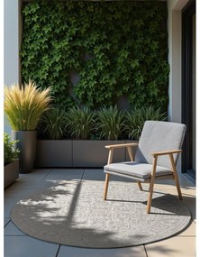 Tappeto da interno/esterno rotondo grigio/avorio ø 160 cm Duet Kona – NORTHRUGS