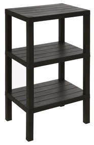 Scaffale Da Bagno Salvaspazio 75 Cm Tre Ripiani Feridras "Woody" Nero