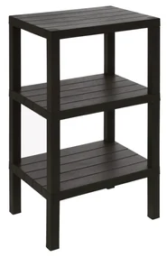 Scaffale Da Bagno Salvaspazio 75 Cm Tre Ripiani Feridras "Woody" Nero