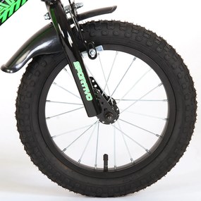 Bicicletta per Bambini 14" Stabilizzatori e Freni Caliper Verde...