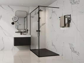 Piatto per doccia da posare o da a incasso 160 x 90 cm in Resina Nero - MIRNOSA