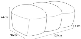 Poggiapiedi beige con rivestimento in bouclé Hippolyte – Bobochic Paris