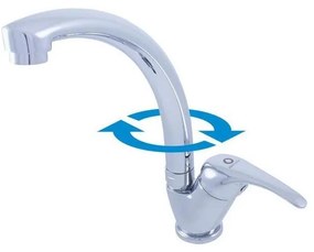 RAV Slezák SA006.0/3 - Miscelatore per lavello SAZAVA 26,5 cm, cromo lucido