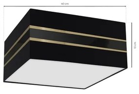 Plafoniera  ULTIMO 2xE27/60W/230V nera