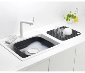 Scolapiatti con contenitore in plastica in grigio scuro SinkSide - Brabantia